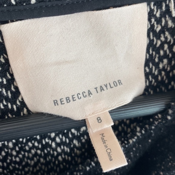 Rebecca Taylor Black and White Tweed Blazer - Picture 2 of 7